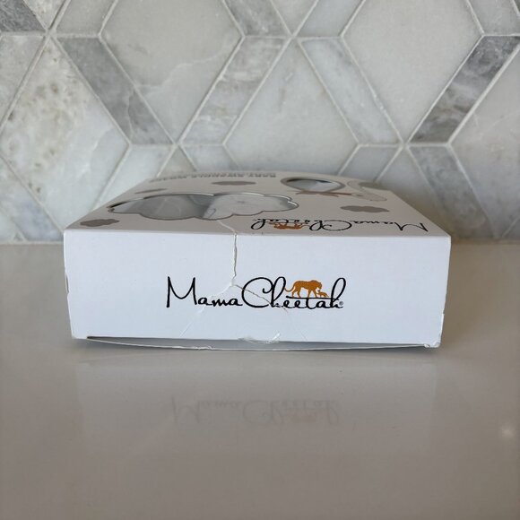 Mama Cheetah Small 0-3M Organic Cotton 3 pack Baby Swaddle Wrap Soft White Gray - Picture 9 of 9